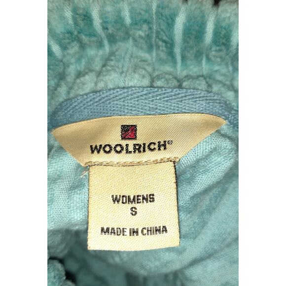 Woolrich Corduroy Jacket Women's S Aquifer Aqua Blue Wide Wale Pockets Zip Up - Picture 9 of 16